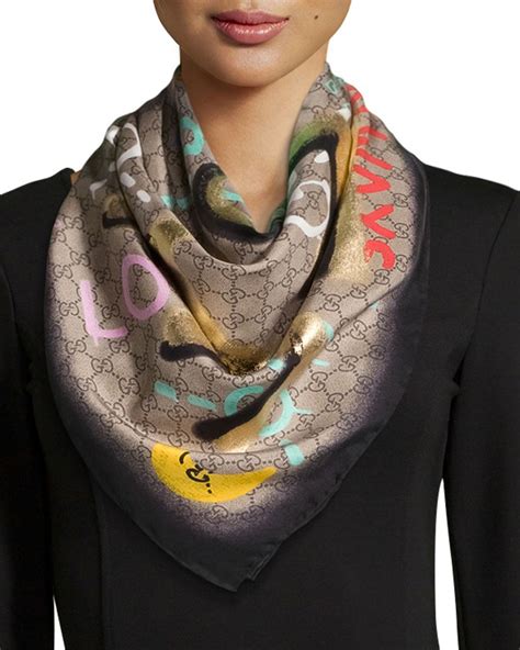 cheap gucci silk scarves|gucci scarf women silk.